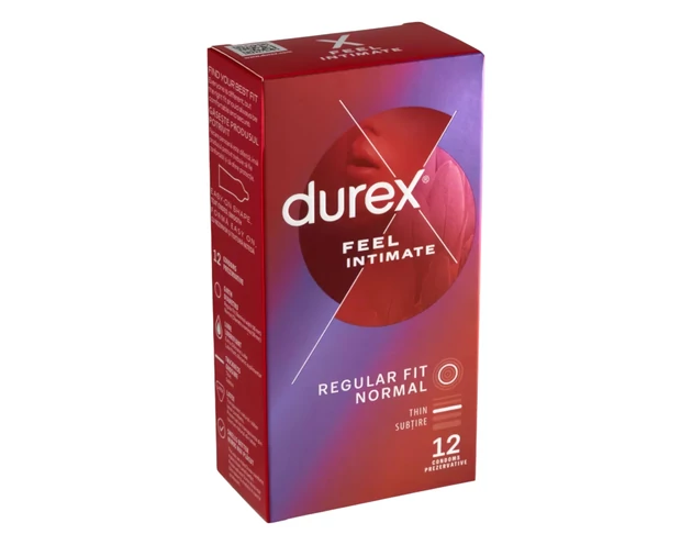Durex Feel Intimate - vékonyfalú óvszer (12db)