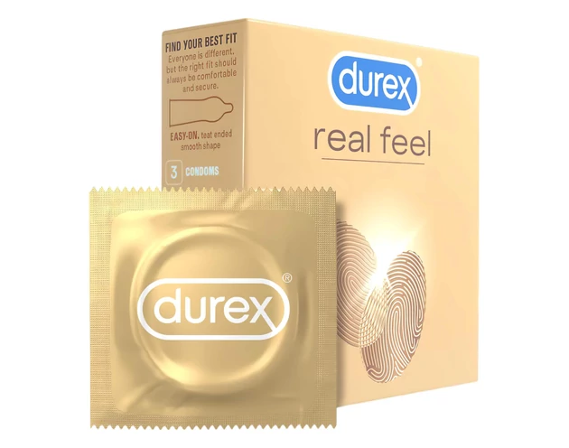 Durex Real Feel - latexmentes óvszer (3db)