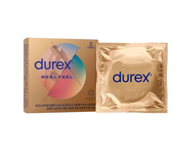 Durex Real Feel - latexmentes óvszer (3db)