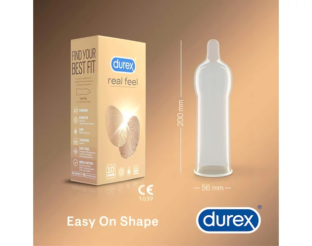 Durex Real Feel - latexmentes óvszer (10db)