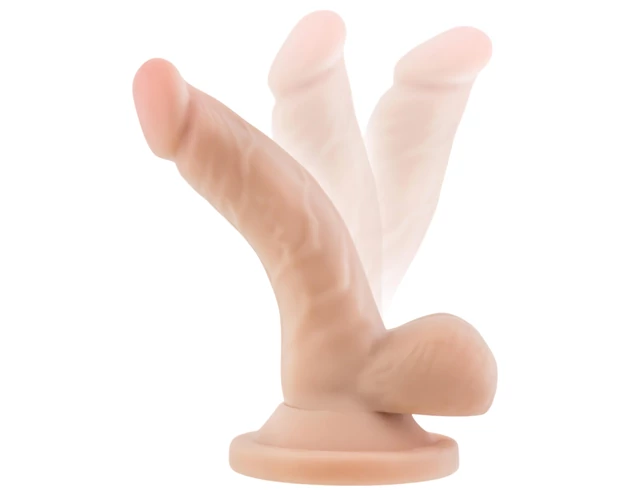 Dr. Skin 4 - tapadókorongos, herés élethű dildó - natúr (12cm)
