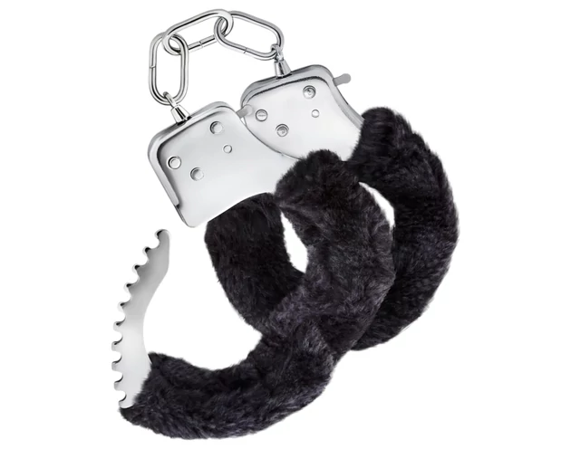 Temptasia Cuffs - plüss bilincs (fekete)