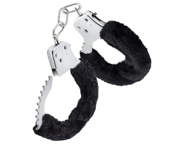 Temptasia Cuffs - plüss bilincs (fekete)