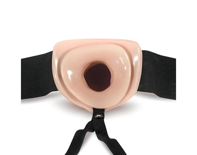Dr. Skin 6,5 - üreges felcsatolható dildó - 15cm (natúr)
