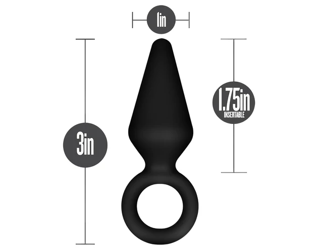 Anal Adventures Platinum S - anál plug (fekete) - kicsi