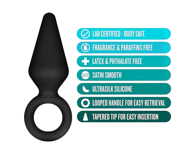 Anal Adventures Platinum S - anál plug (fekete) - kicsi