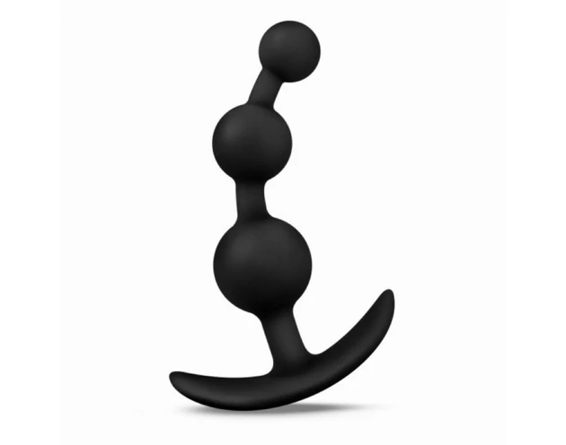 Anal Adventures Platinum - análgyöngyök - kicsi (fekete)