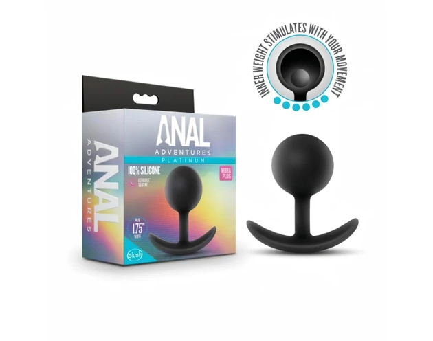 Anal Adventures Platinum - anál plug (fekete)
