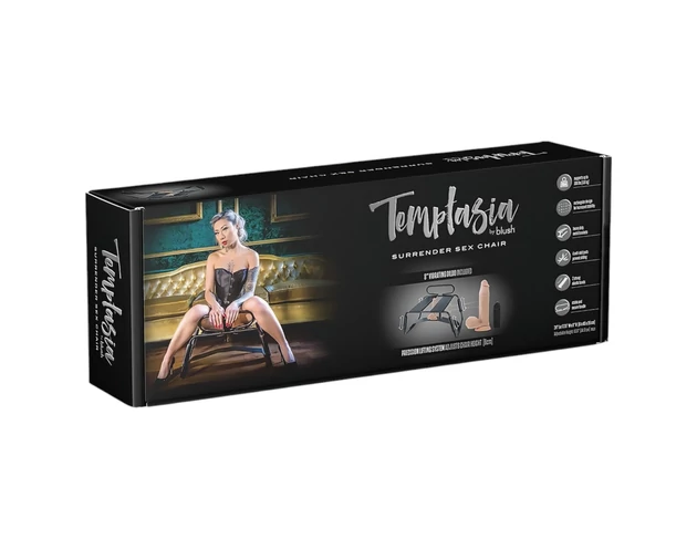 Temptasia - szex szék vibrátorral (fekete-natúr)