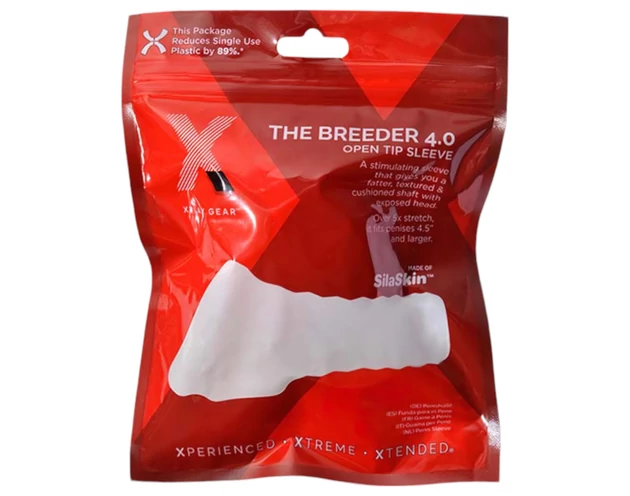 Perfect Fit Breeder - nyitott péniszköpeny (10 cm) - fehér