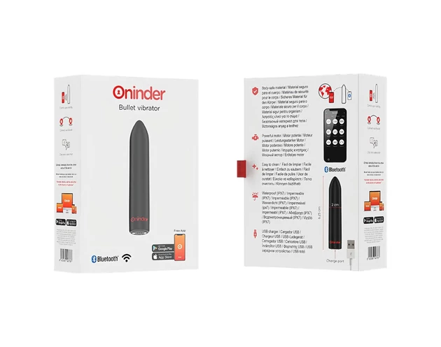 Oninder - okos mini vibrátor (fekete)
