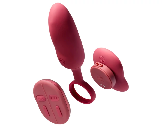 Platanomelón Mobi - 2 részes vibrátor szett - (piros)