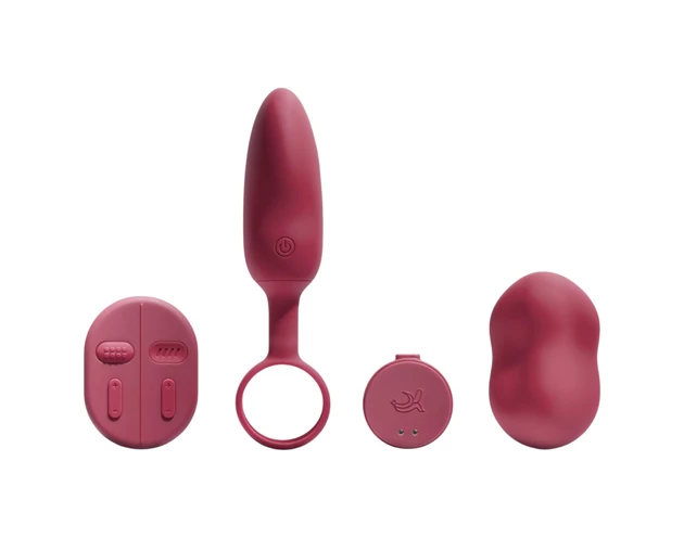 Platanomelón Mobi - 2 részes vibrátor szett - (piros)