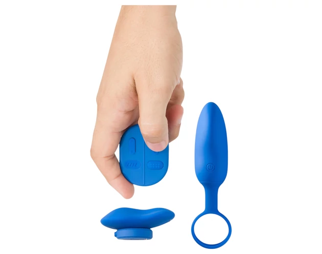 Platanomelón Mobi - akkus, rádiós vibrátor szett - 2 részes (kék)