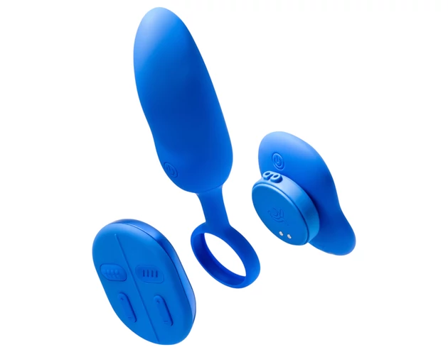 Platanomelón Mobi - akkus, rádiós vibrátor szett - 2 részes (kék)