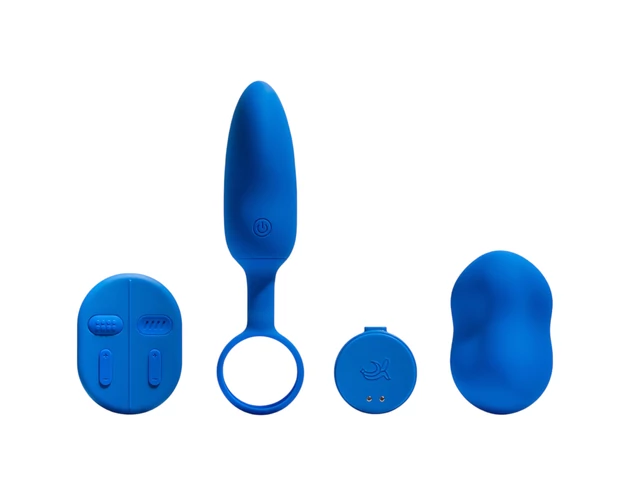 Platanomelón Mobi - akkus, rádiós vibrátor szett - 2 részes (kék)