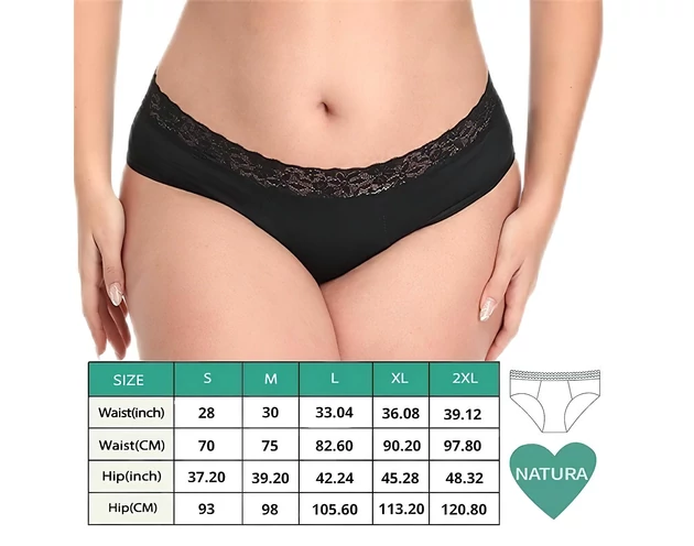 Adalet Natura Super - menstruációs bugyi (fekete)