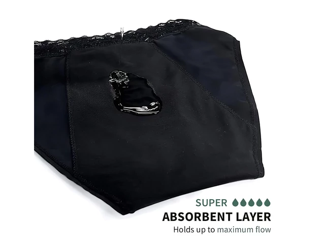 Adalet Natura Super - menstruációs bugyi (fekete)