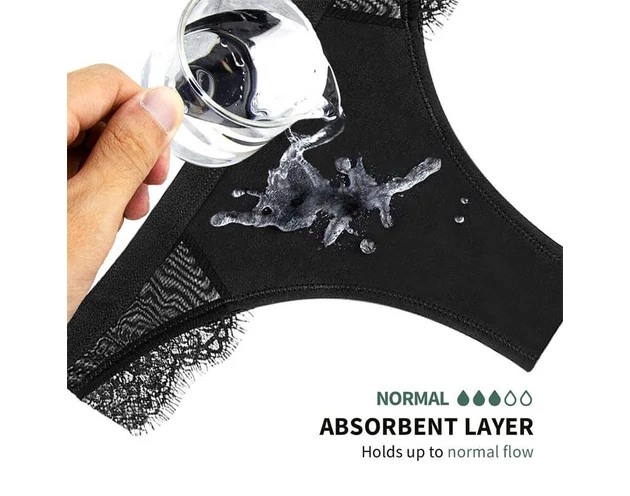 Adalet Flora Normal - menstruációs bugyi (fekete)