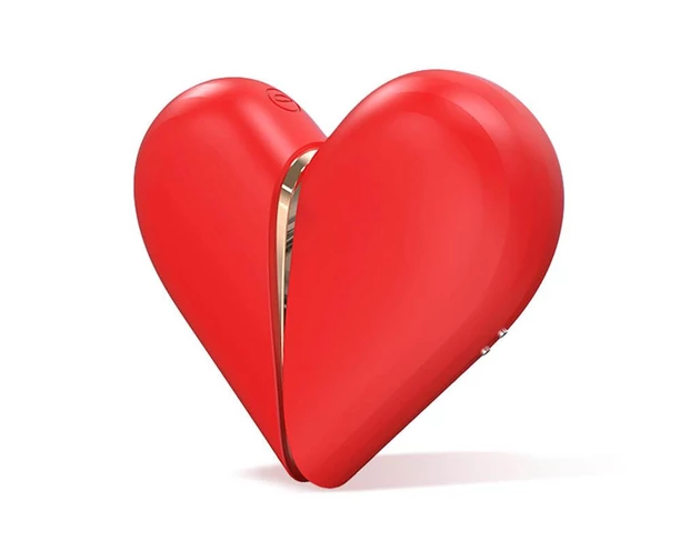 INTOYOU Heart - akkus, léghullámos 2in1 csiklóizgató (piros)