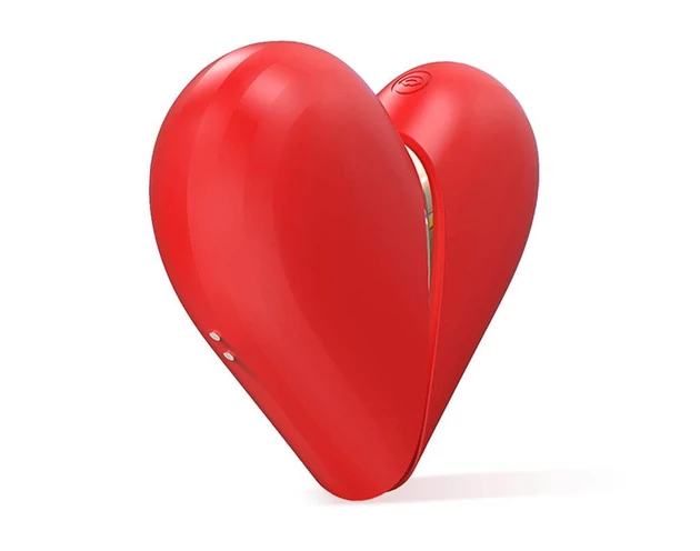 INTOYOU Heart - akkus, léghullámos 2in1 csiklóizgató (piros)