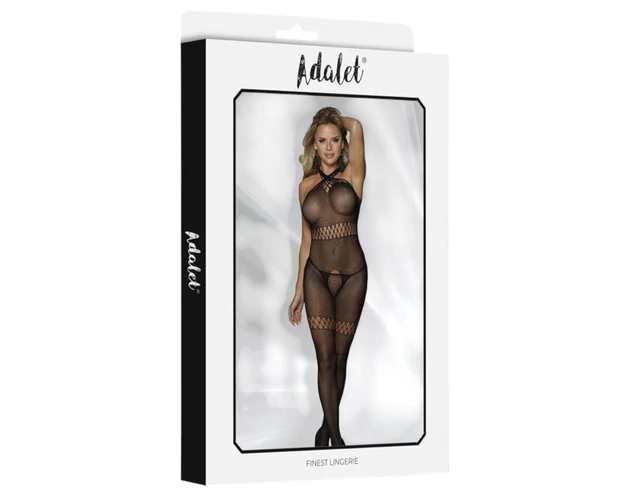 Adalet Kona - nyitott necc overál - (fekete)