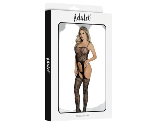 Adalet Lilly - virágos necc szett - (fekete)