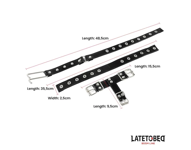 Latetobed - nyakörv orrkampóval (fekete)