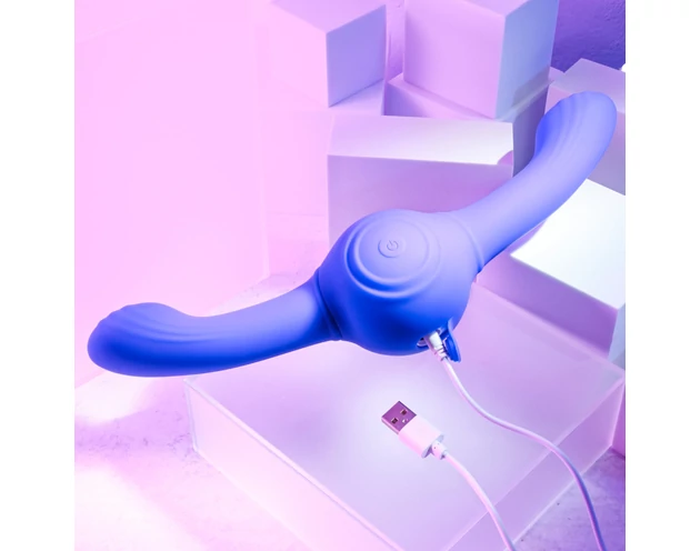 Evolved Our Gyro Vibe - akkus, rázó dupla vibrátor (lila)