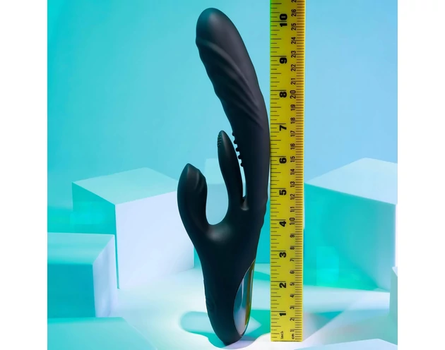 Playboy Rapid Rabbit - akkus csiklókaros vibrátor (fekete)