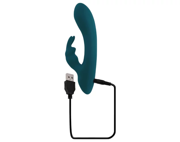 Playboy Rabbit - akkus, vízálló csiklókaros vibrátor (türkiz)