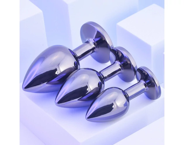 Playboy - anál plug szett - 3 részes (ezüst)