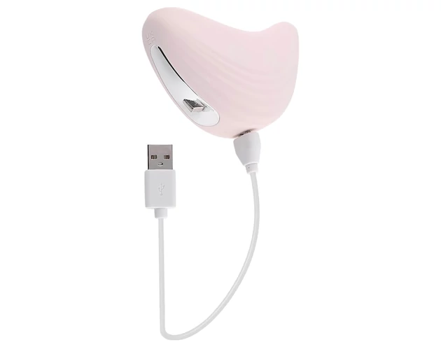 Playboy Palm - akkus, vízálló 2in1 csikló vibrátor (pink)