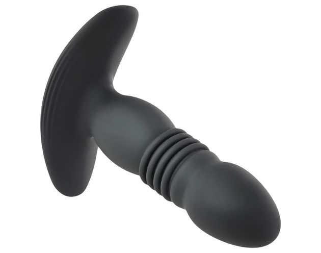 Playboy - akkus, lökő anál vibrátor (fekete)