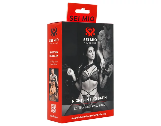 Sei Mio - szatén kötöző (fekete)