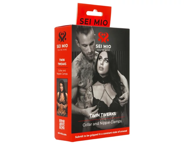 Sei Mio - nyakörv és bimbócsipesz (fekete)