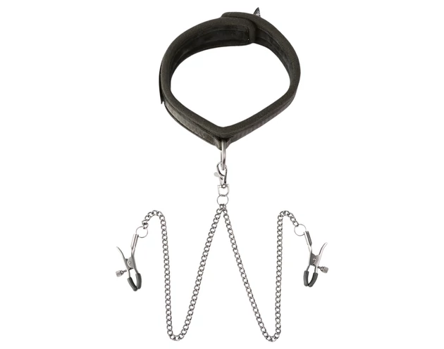 Sei Mio - nyakörv és bimbócsipesz (fekete)