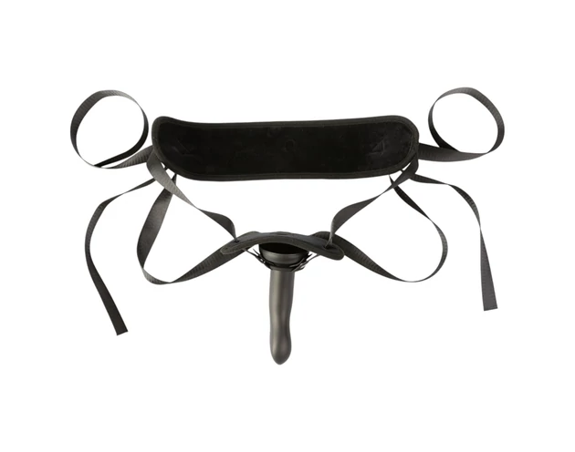 Sei Mio - felcsatolható dildó hámmal - 15 cm (fekete)