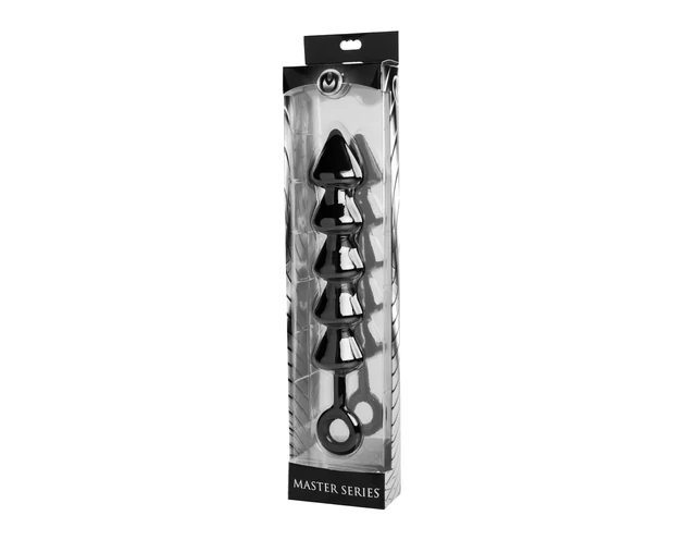 Spades - gyöngyös anál dildó (fekete)