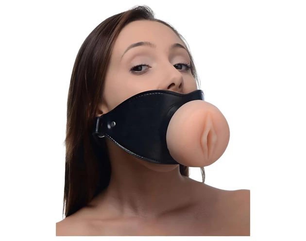 Master Series Pussy Face - szájpecek (natúr)