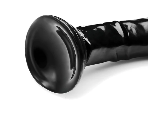 Hosed Anal Snake 19 - tapadókorongos anál dildó (fekete)