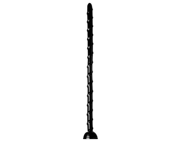 Hosed Swirl Thin Anal Snake 18 - anál dildó (fekete)