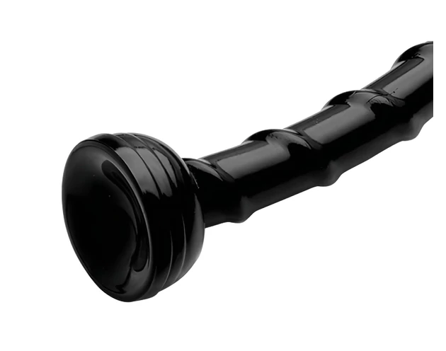 Hosed Swirl Thin Anal Snake 18 - anál dildó (fekete)