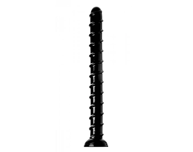 Hosed Swirl Anal Snake 18 - anál dildó (fekete)