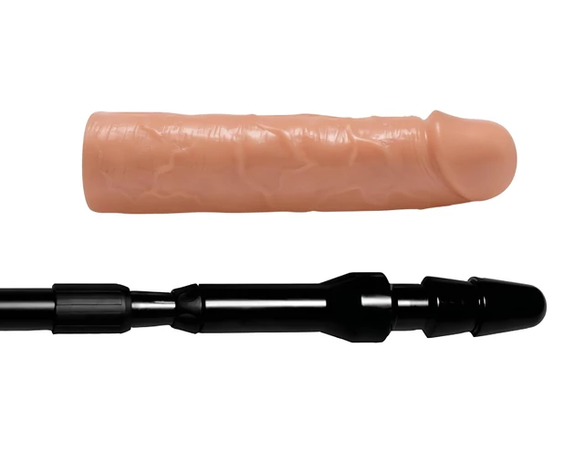 Master Series Dick Stick - teleszkópos bot dildóval (fekete-natúr)