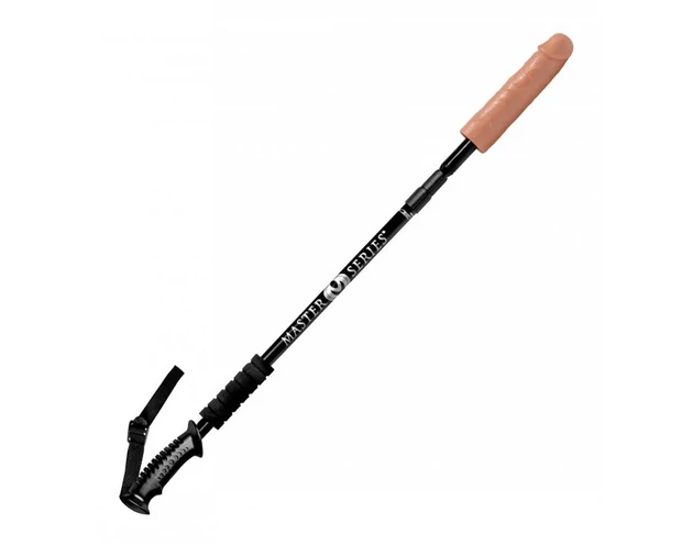 Master Series Dick Stick - teleszkópos bot dildóval (fekete-natúr)