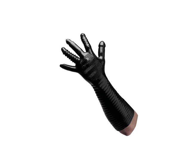 Pleasure Fister - textúrált öklöző kesztyű (fekete)