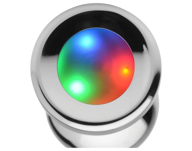 Booty Sparks - világító anál plug - nagy (ezüst)