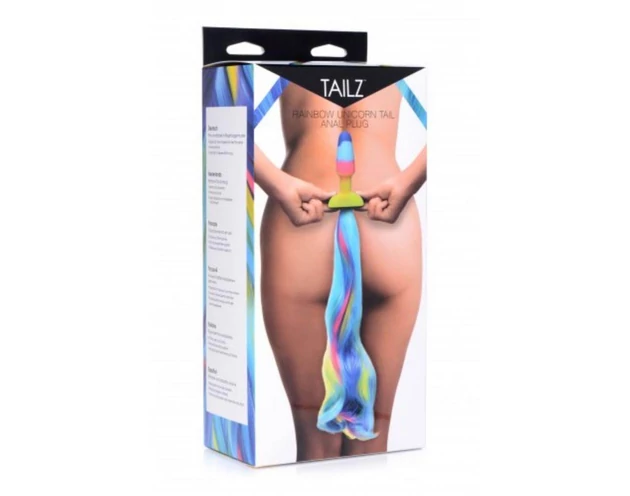 TAILZ - unikornis, szilikon anál plug (szivárvány)