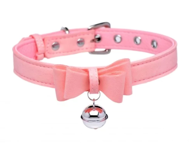 Master Series Golden Kitty - masnis nyakörv csengővel (pink)